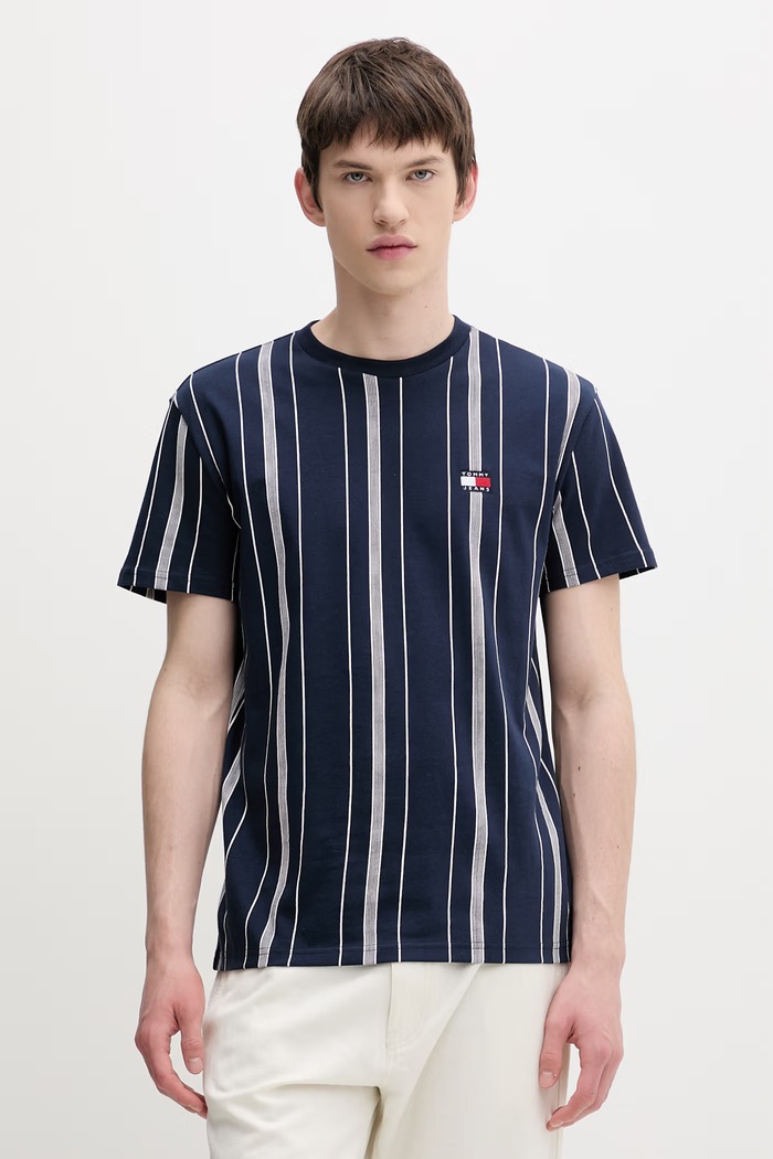 Tommy Jeans tričko pánske bavlnené tmavomodrá DM0DM21939