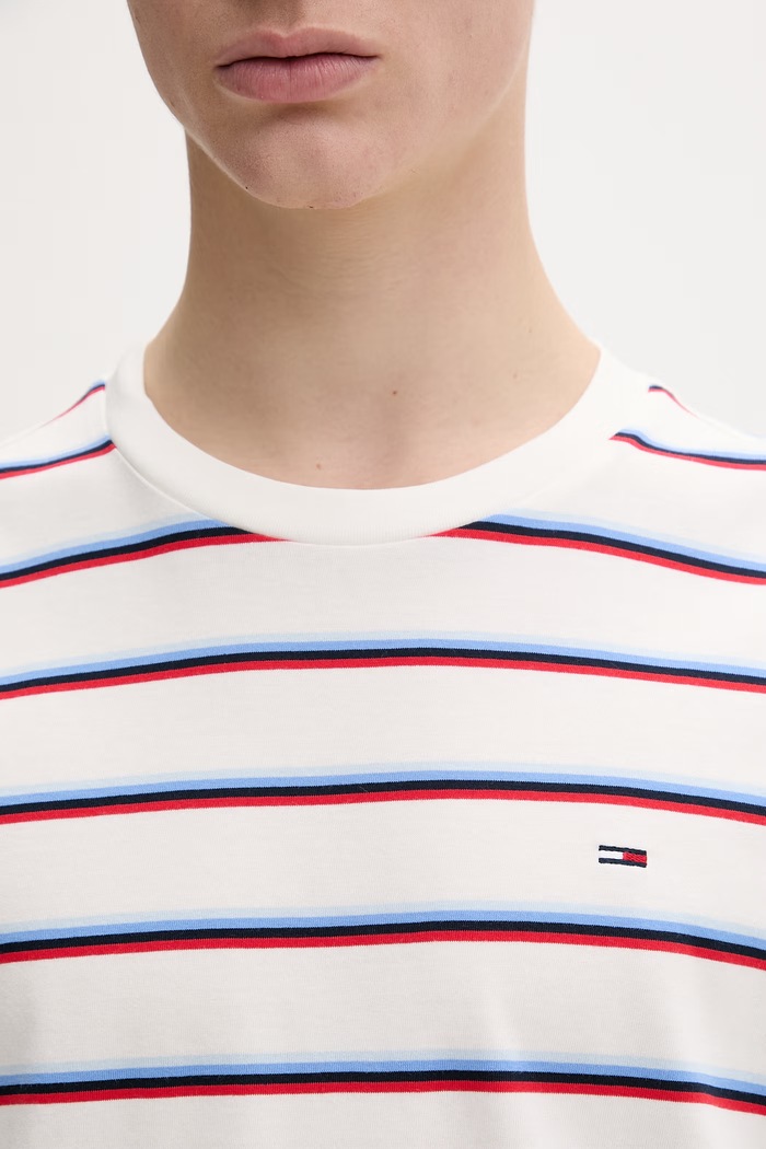 Tommy Jeans T-shirt męski bawełniany DM0DM22516 biały