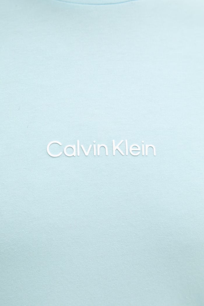 Calvin Klein tričko pánske s bavlnou LV00NM3021 tyrkysová