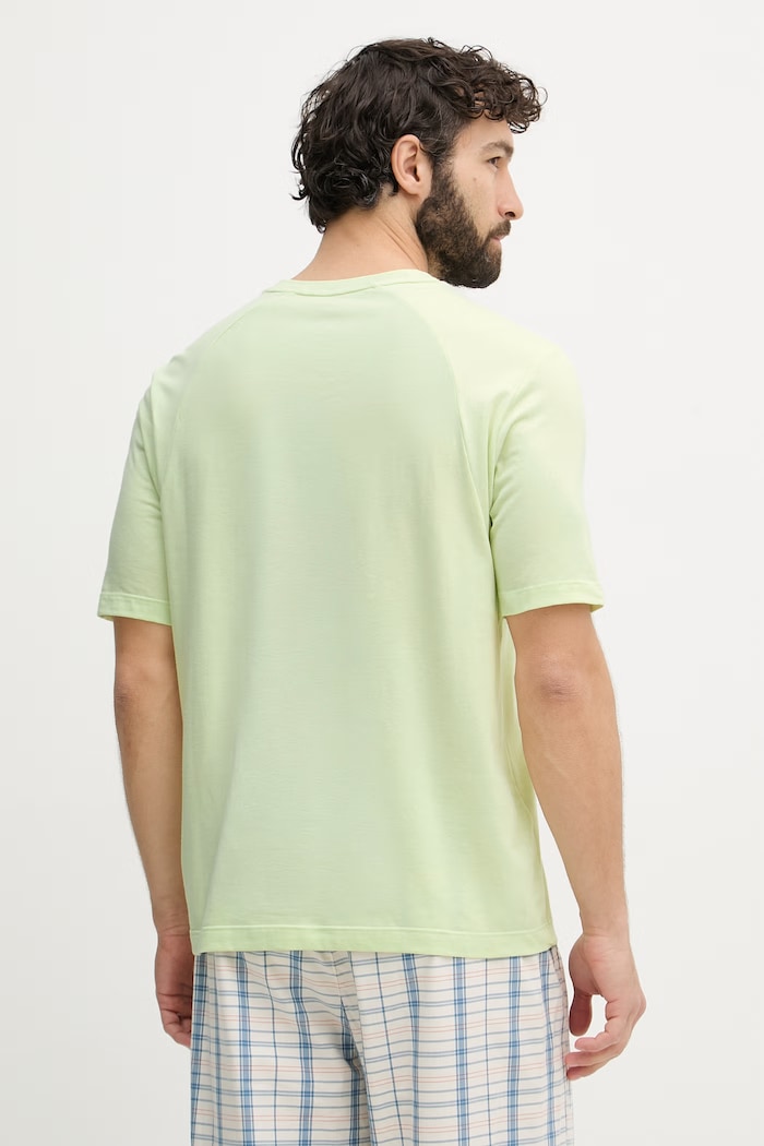 Odzież Calvin Klein T-shirt męski z bawełną LV00NM3021 zielony