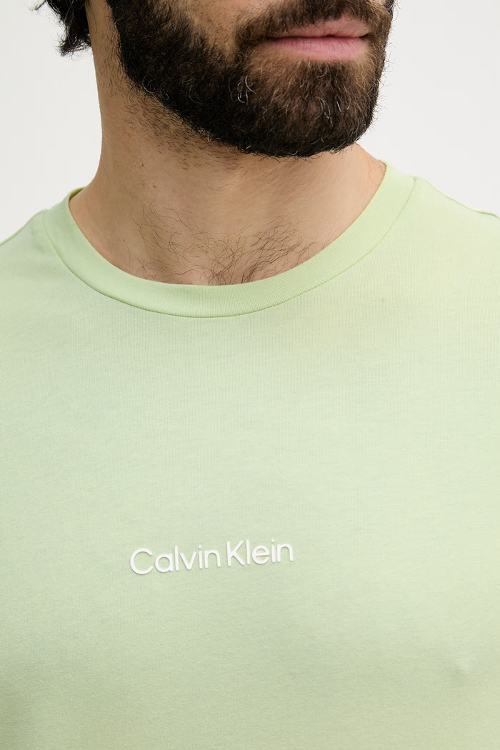 Calvin Klein T-shirt męski z bawełną LV00NM3021 zielony