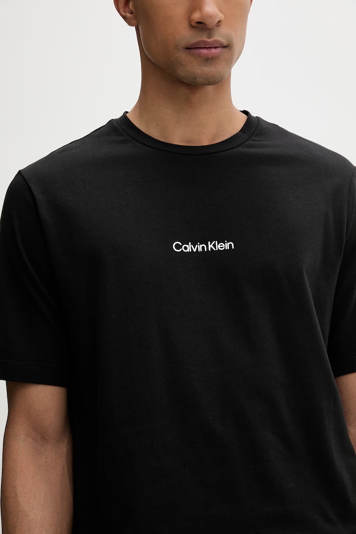 Calvin Klein tričko pánske s bavlnou LV00NM3021 čierna