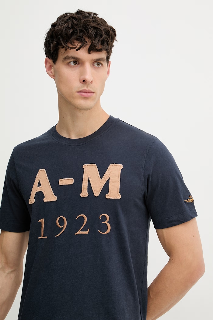 Aeronautica Militare тениска мъжка памучна тъмносин TS2526UJ00686