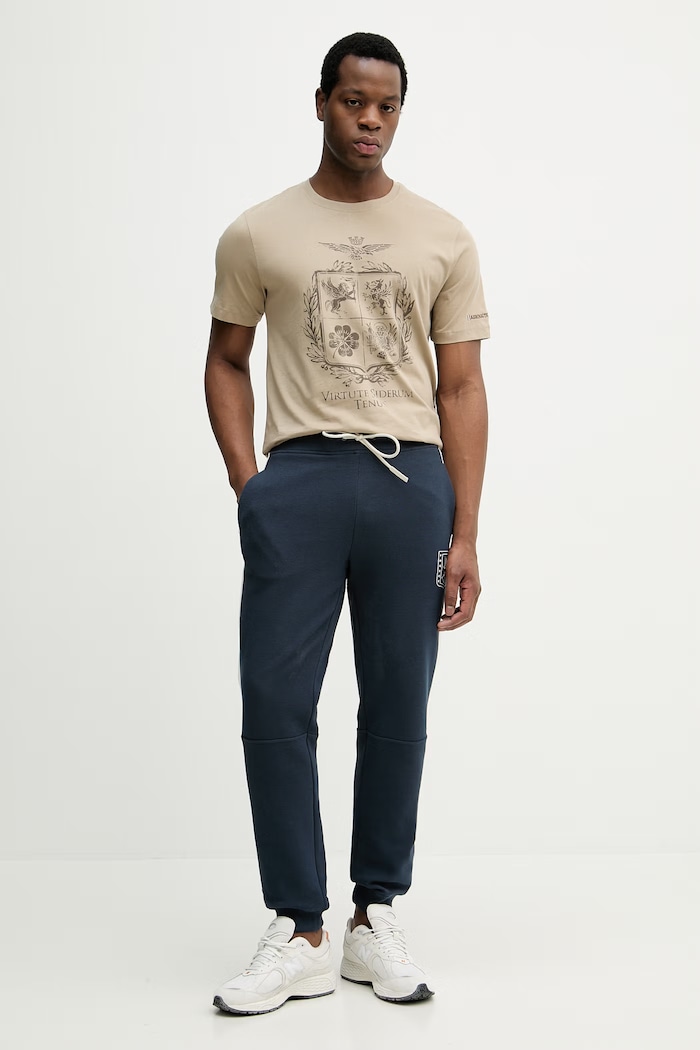 Βαμβακερό μπλουζάκι Aeronautica Militare TS2540UJ00727 πράσινο SS26