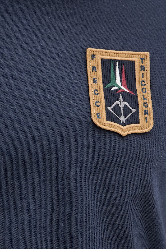 Bavlnené tričko Aeronautica Militare TS2544UJ00592 tmavomodrá