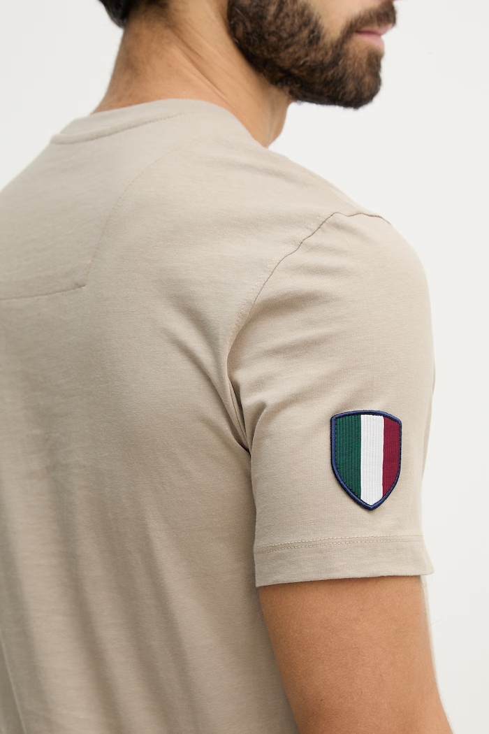 Bavlnené tričko Aeronautica Militare TS2544UJ00592 béžová