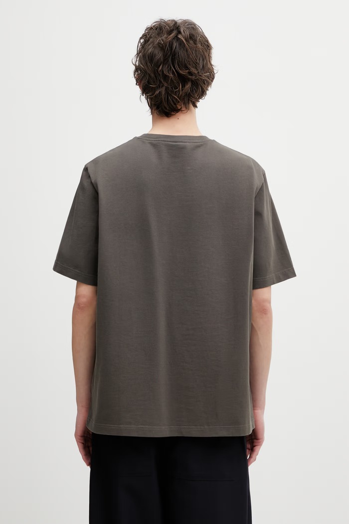 Ρούχα Maison Kitsuné Poetic Script t-shirt βαμβακερό ανδρικό QM00104KJ7025 πράσινο