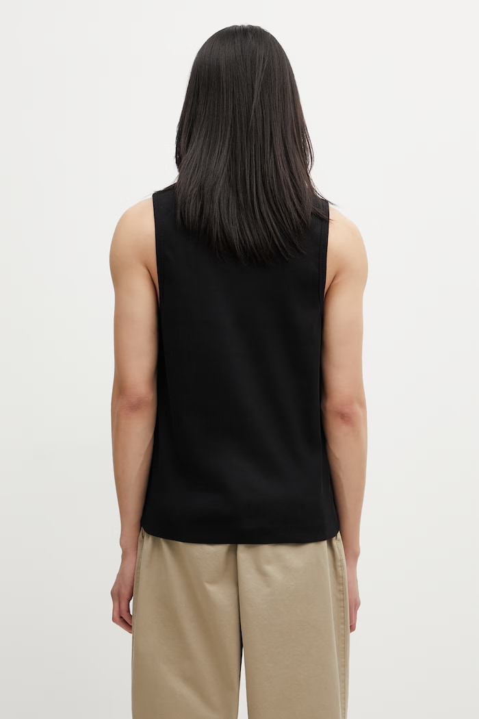 Одежда Maison Kitsuné топ из хлопка для мужчин QM00600KA0033 чёрный