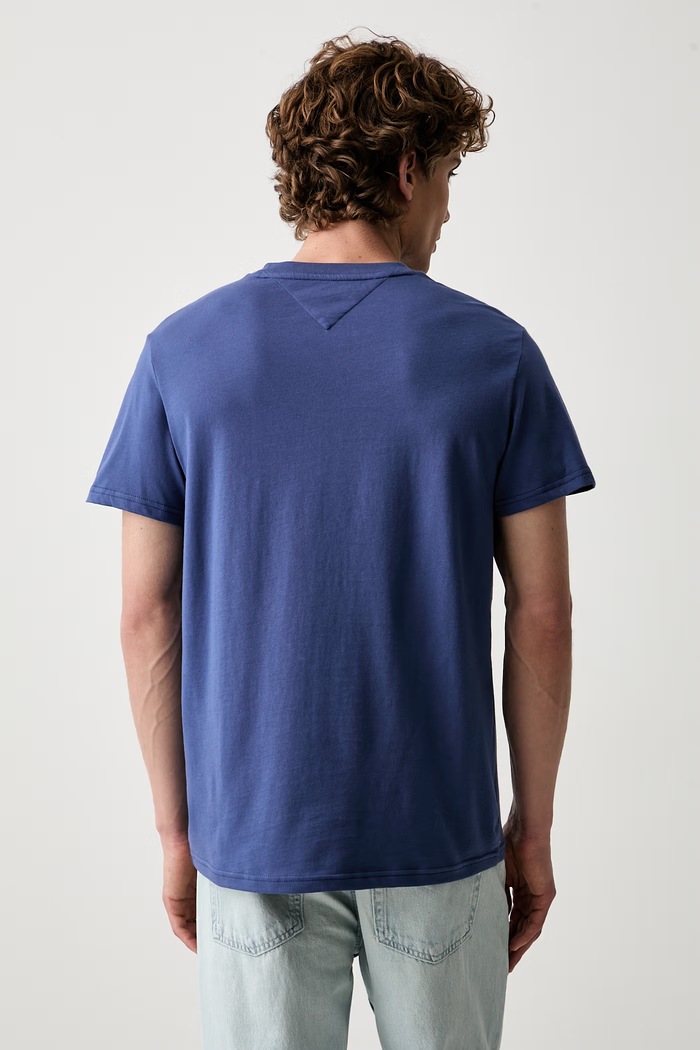 Ρούχα Tommy Jeans T-shirt Ανδρικό Βαμβακερό DM0DM22538 σκούρο μπλε