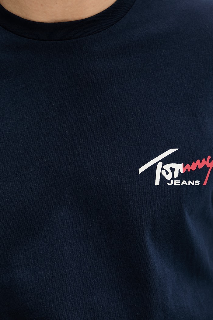 Tommy Jeans tričko pánske bavlnené DM0DM22538 tmavomodrá