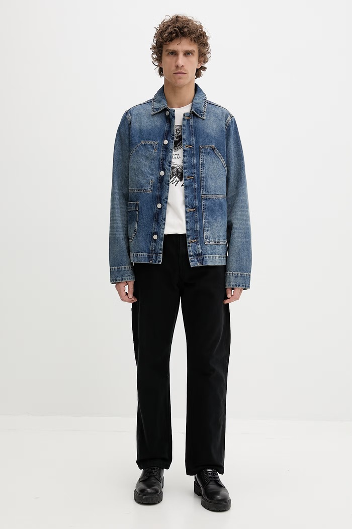 Tommy Jeans tričko pánske bavlnené DM0DM22543 béžová SS26