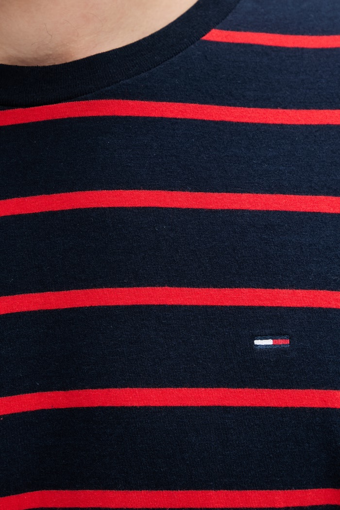 Tommy Jeans T-shirt ανδρικό βαμβακερό DM0DM22544 σκούρο μπλε