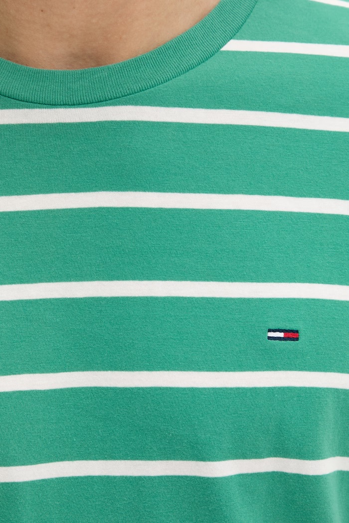Tommy Jeans t-shirt ανδρικό βαμβακερό DM0DM22544 πράσινο