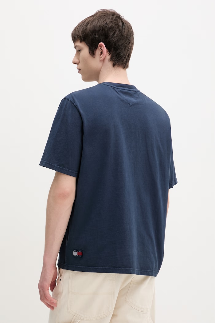 Îmbrăcăminte Tommy Jeans tricou basic bărbătesc bumbac DM0DM22545 bleumarin