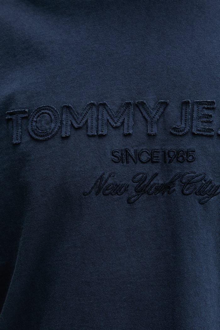 Tommy Jeans tricou basic bărbătesc bumbac DM0DM22545 bleumarin
