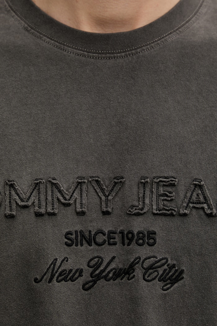 Tommy Jeans basic tričko pánske bavlnené DM0DM22545 sivá