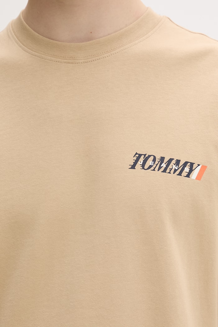 Tommy Jeans tricou pentru bărbați, din bumbac DM0DM22547 bej