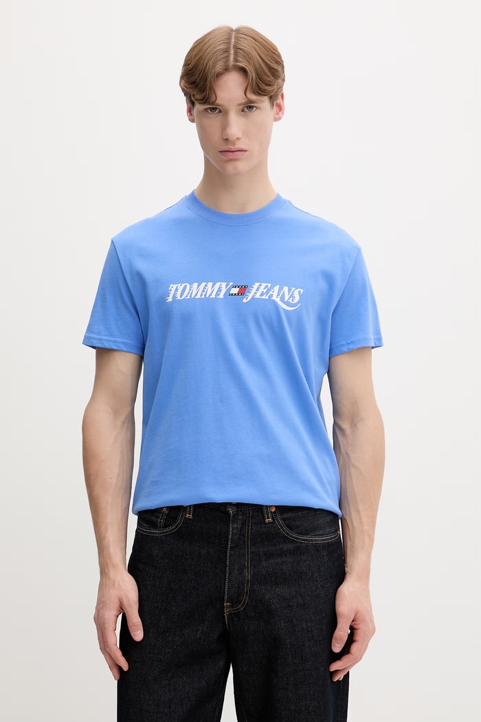 Tommy Jeans tricou pentru bărbați, din bumbac albastru DM0DM22548