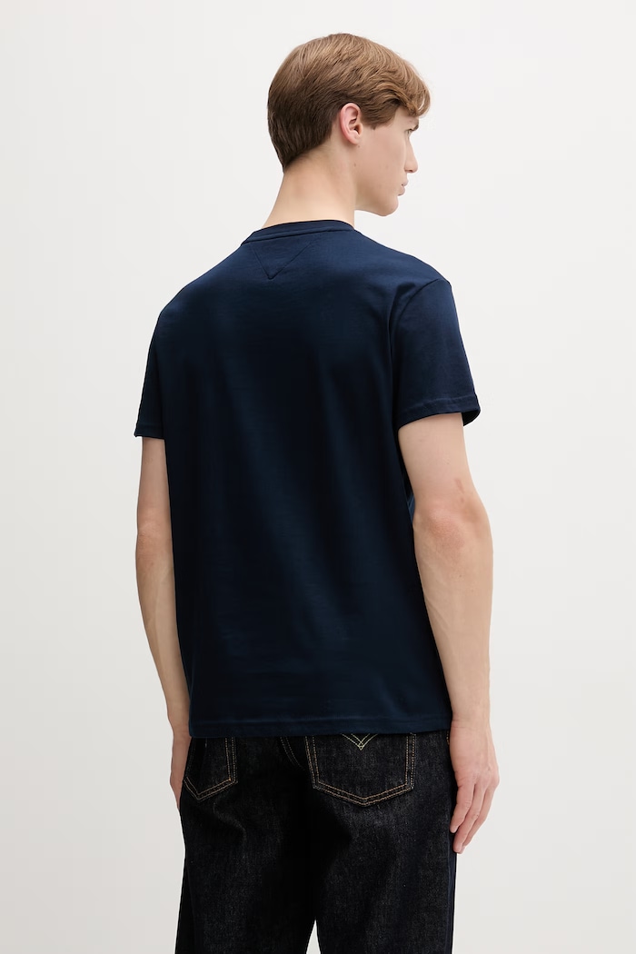 Odzież Tommy Jeans T-shirt męski bawełniany DM0DM22548 granatowy