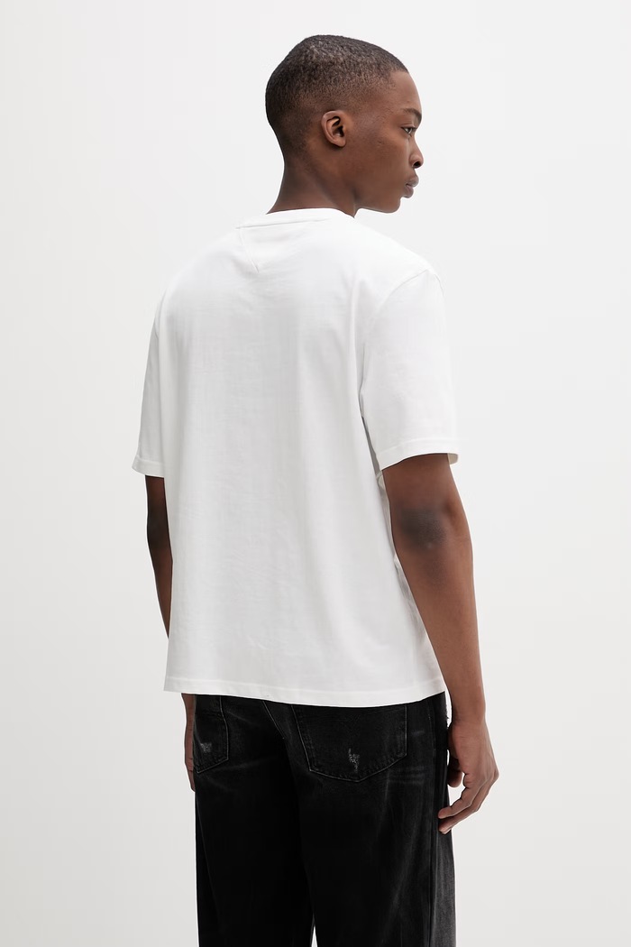 Oblečenie Tommy Jeans tričko pánske bavlnené DM0DM22550 biela