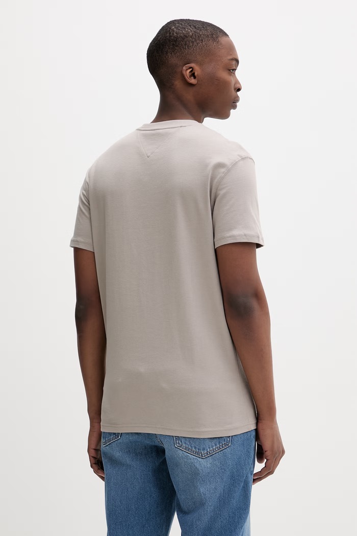 Oblečenie Tommy Jeans Tričko pánske bavlnené DM0DM22551 béžová