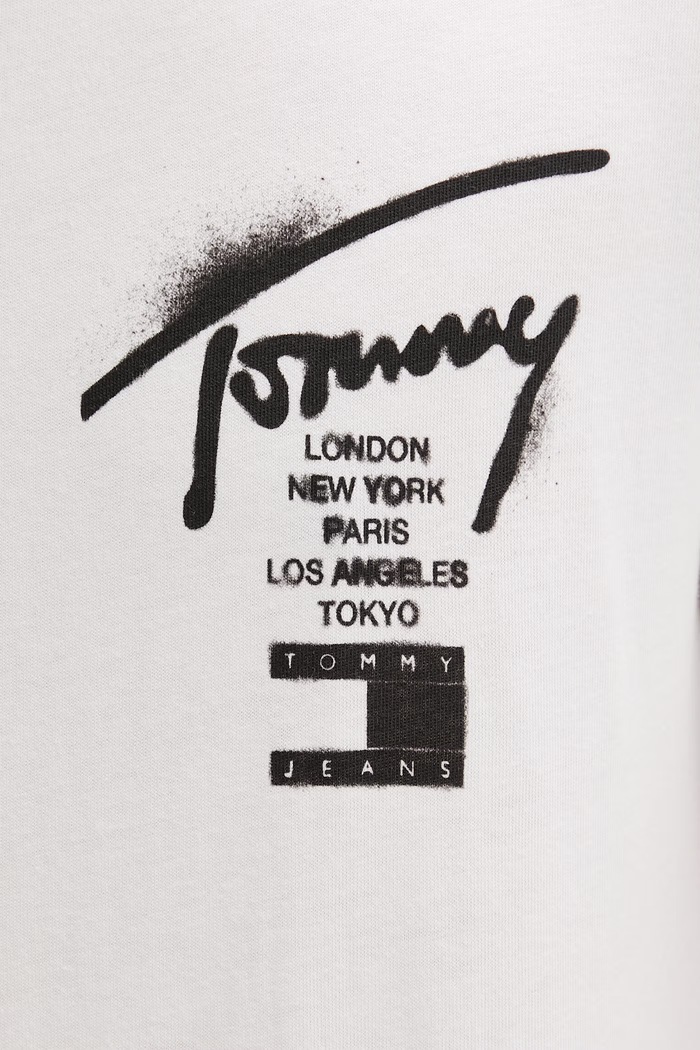 Tommy Jeans t-shirt Ανδρικό βαμβακερό DM0DM22553 μπεζ