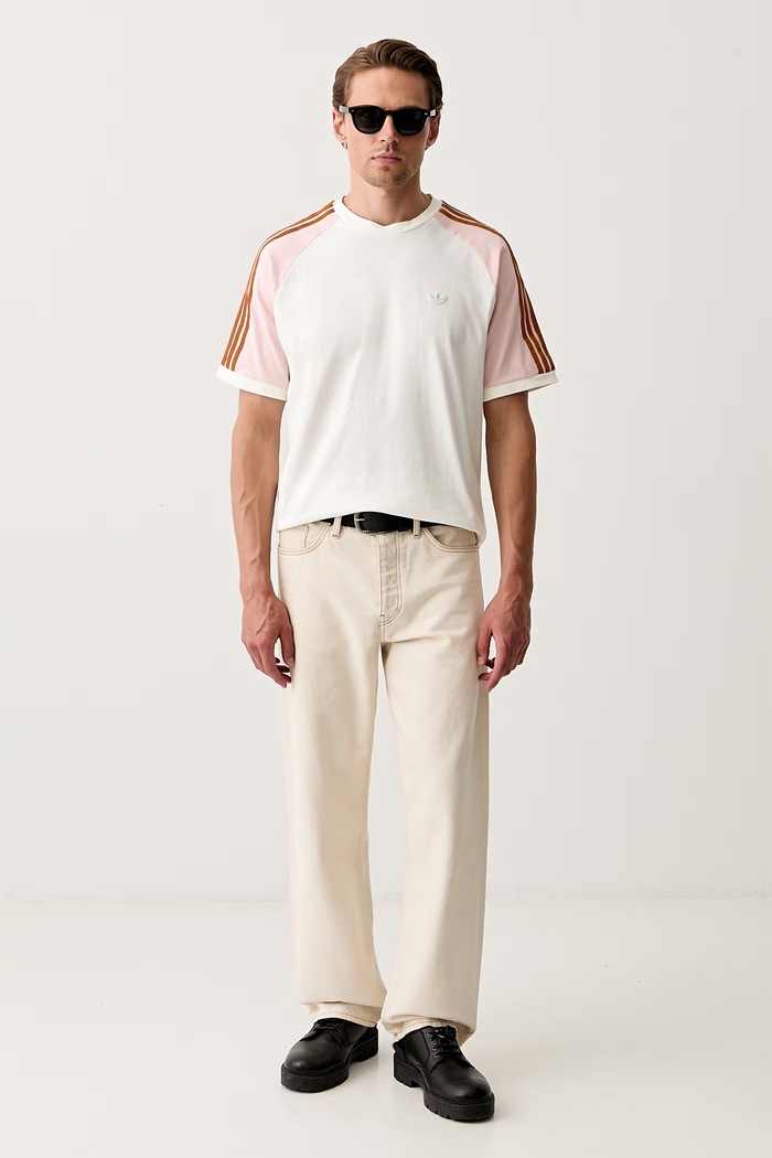 adidas Originals tričko pánské bavlněné Cali KX1259 béžová SS26