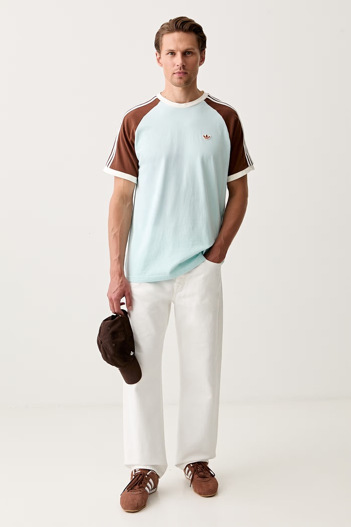 adidas Originals tričko pánské bavlněné Cali KX1260 modrá SS26
