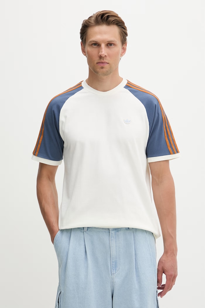 adidas Originals tričko pánske bavlnené Cali béžová KX1261