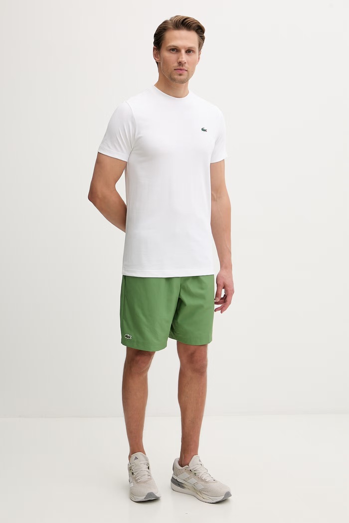 Lacoste kratka majica moška z bombažem TH4762 bež SS26