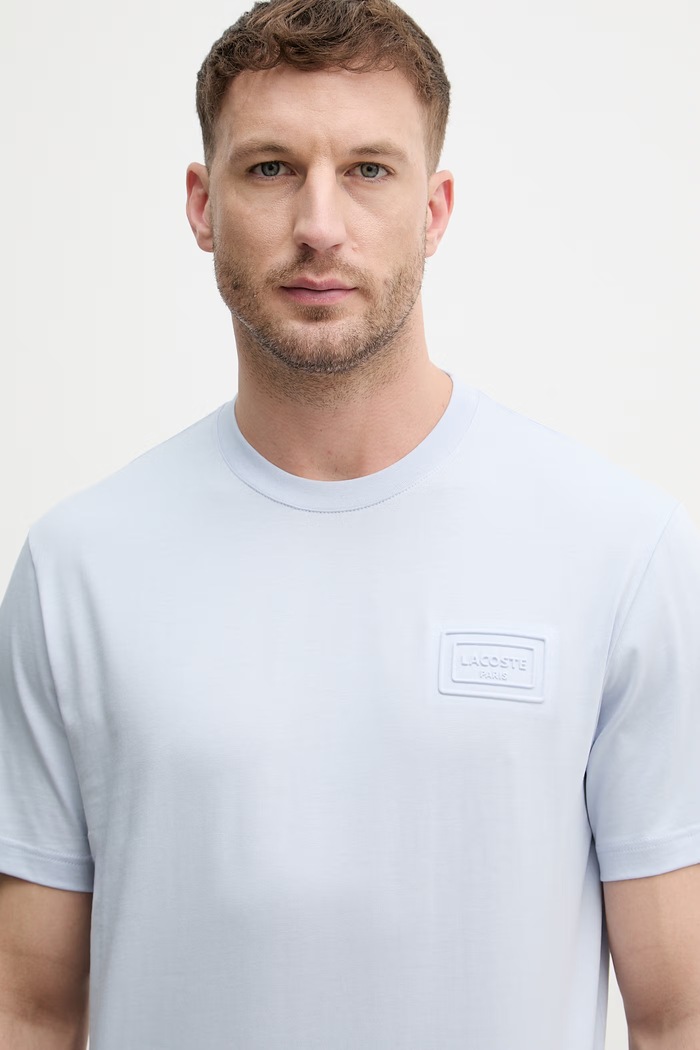 Lacoste tričko pánske bavlnené modrá TH0753