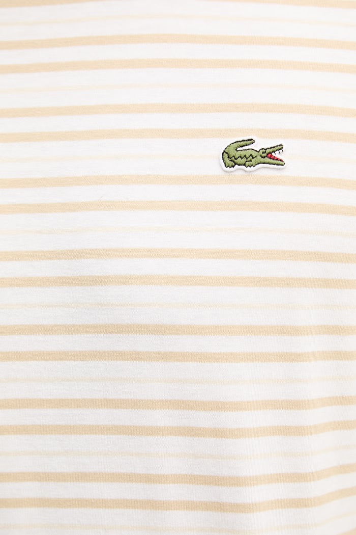 Lacoste pánske bavlnené tričko TH0874 béžová