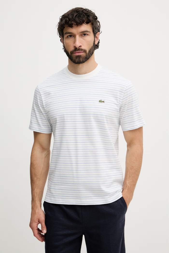Lacoste tričko pánske bavlnené modrá TH0874