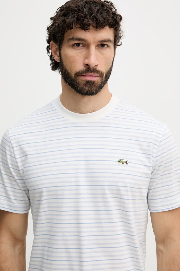 Lacoste tričko pánske bavlnené modrá TH0874