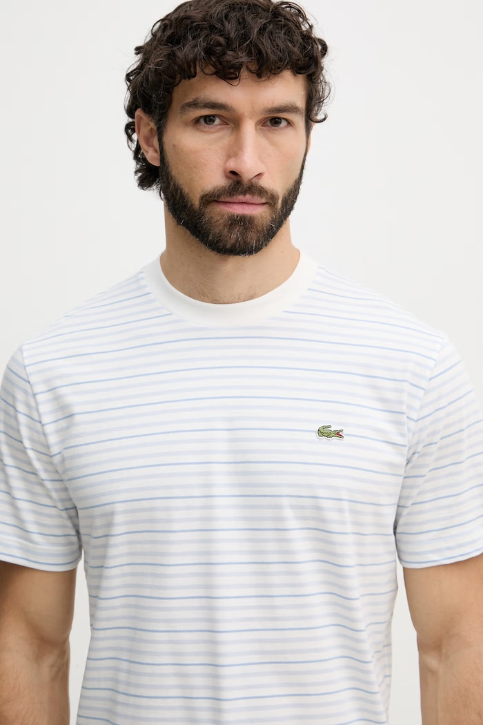 Lacoste tričko pánske bavlnené modrá TH0874