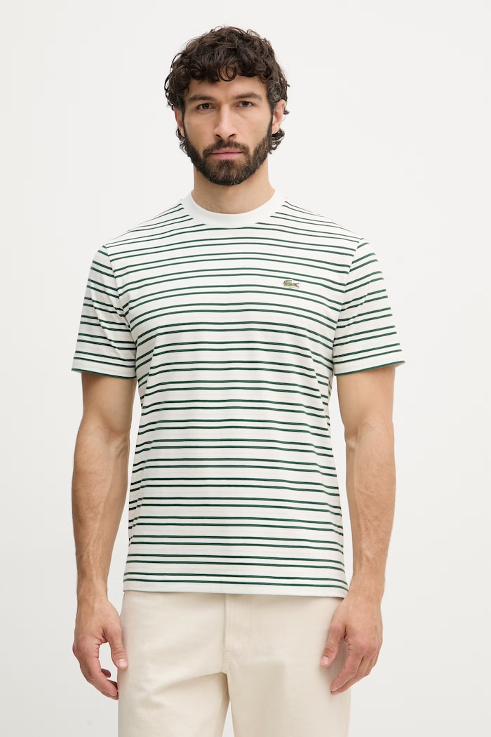 Lacoste tričko pánské bavlněné zelená TH0874
