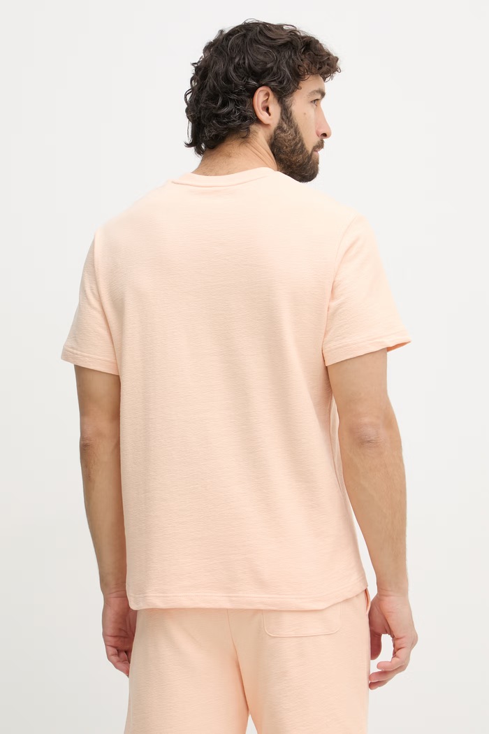 Ρούχα Lacoste t-shirt ανδρικό βαμβακερό TH1979 πορτοκαλί