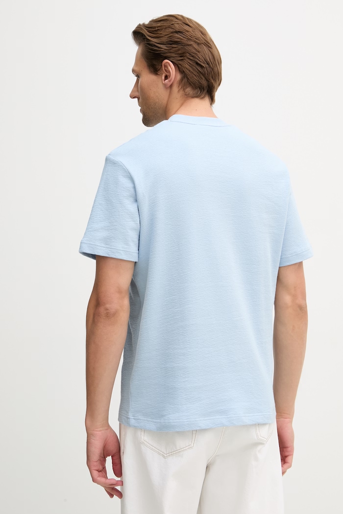 Ρούχα Lacoste t-shirt ανδρικό βαμβακερό TH1979 μπλε