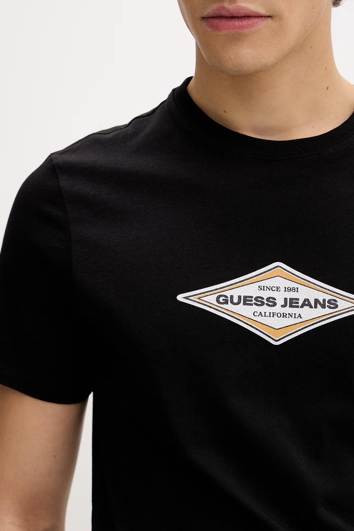 Bombažna kratka majica Guess Jeans M6GIB4.K8HM0 črna