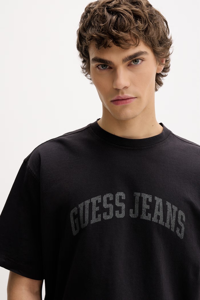 Guess Jeans kratka moška bombažna majica črna M6GIB6.K8FQ4