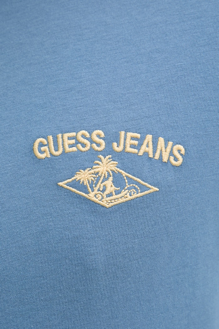 Guess Jeans tričko pánske bavlnené M6GIB7.K8HM0 modrá