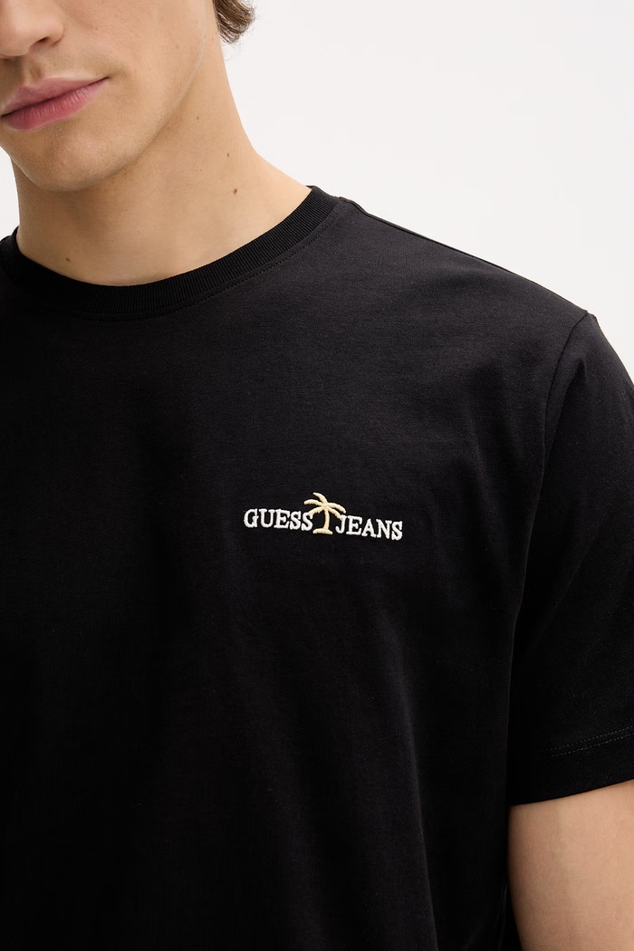 Guess Jeans tričko pánske bavlnené M6GIB7.K8HM0 čierna