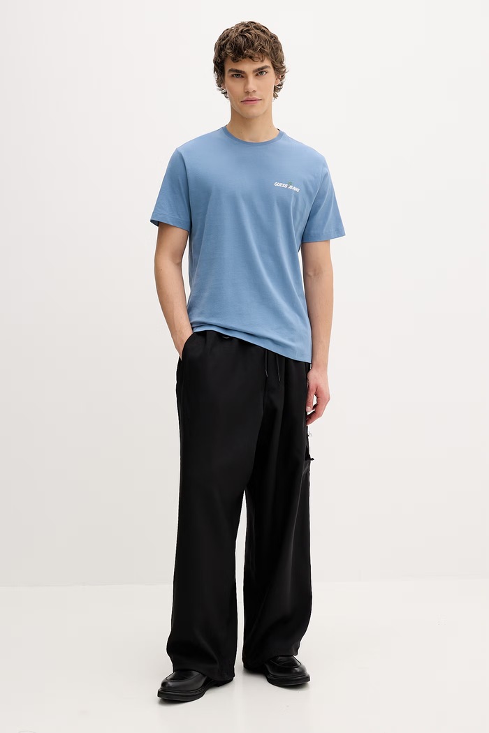 Guess Jeans t-shirt ανδρικό βαμβακερό M6GIC0.K8HM0 μπλε SS26