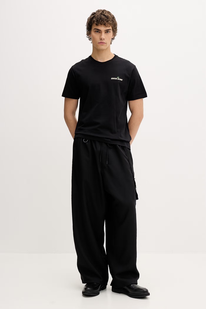 Guess Jeans kratka majica moška bombažna M6GIC0.K8HM0 črna SS26