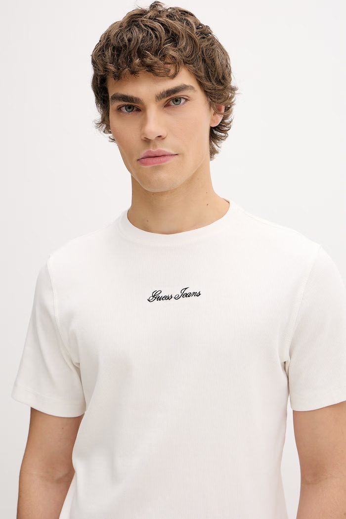 Guess Jeans t-shirt Ανδρικό μπεζ M6GP06.KA0H1