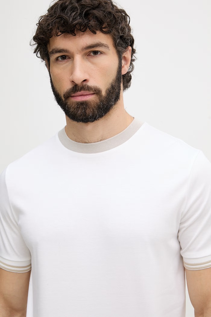 BOSS T-shirt ανδρικό βαμβακερό Tessler 238 λευκό 50559667