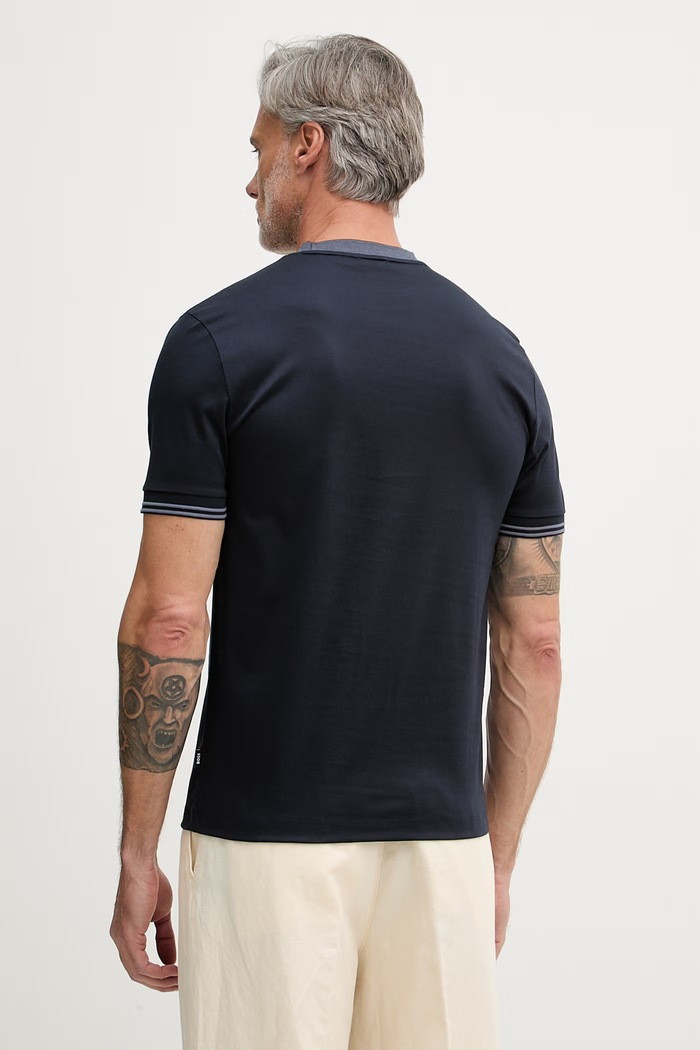 Îmbrăcăminte BOSS tricou pentru bărbați, din bumbac Tessler 238 50559667 bleumarin