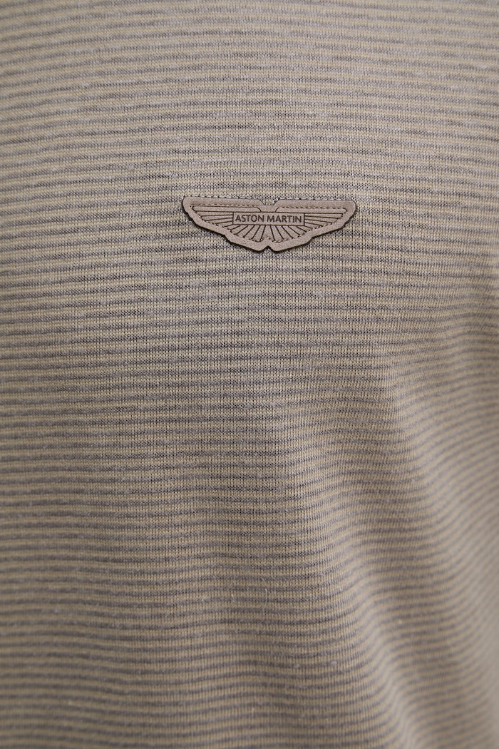 BOSS Тениска мъжка с добавен лен BOSS X ASTON MARTIN 50558830 кафяв