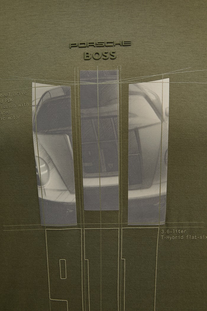 BOSS Green тениска мъжка памучна BOSS X PORSCHE 50559811 зелен