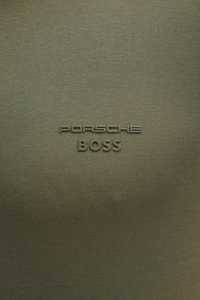 BOSS Green T-shirt męski bawełniany BOSS X PORSCHE 50562696 zielony